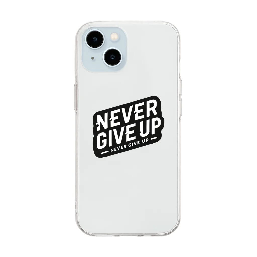 NORI＠fujiyamaのNever Give Up Soft Clear Smartphone Case
