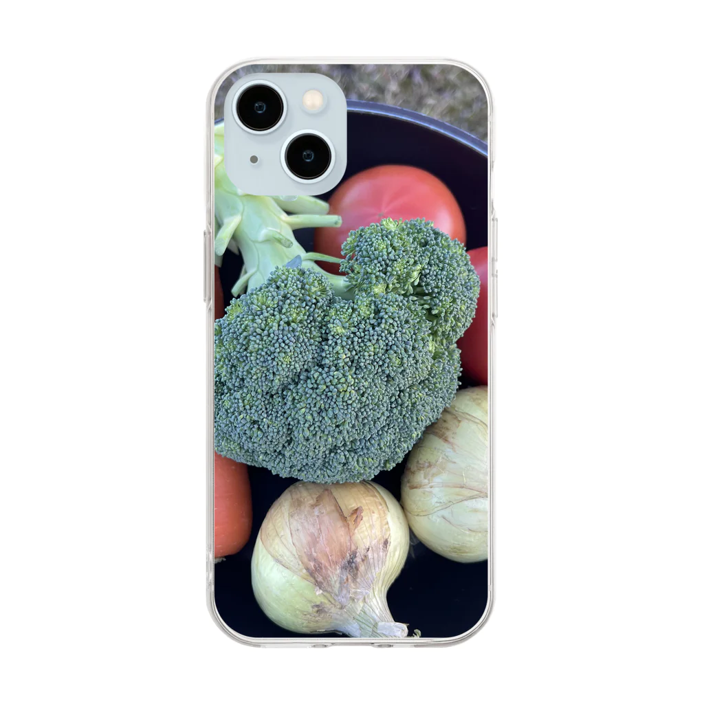 ___piguの野菜の子供達 Soft Clear Smartphone Case