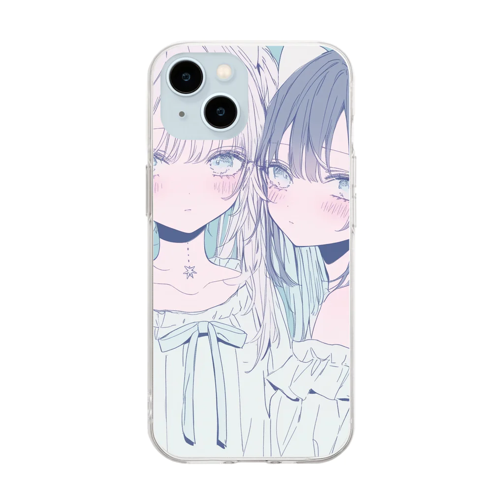 紅茶と砂糖と魔法の家の深海ちゃん Soft Clear Smartphone Case