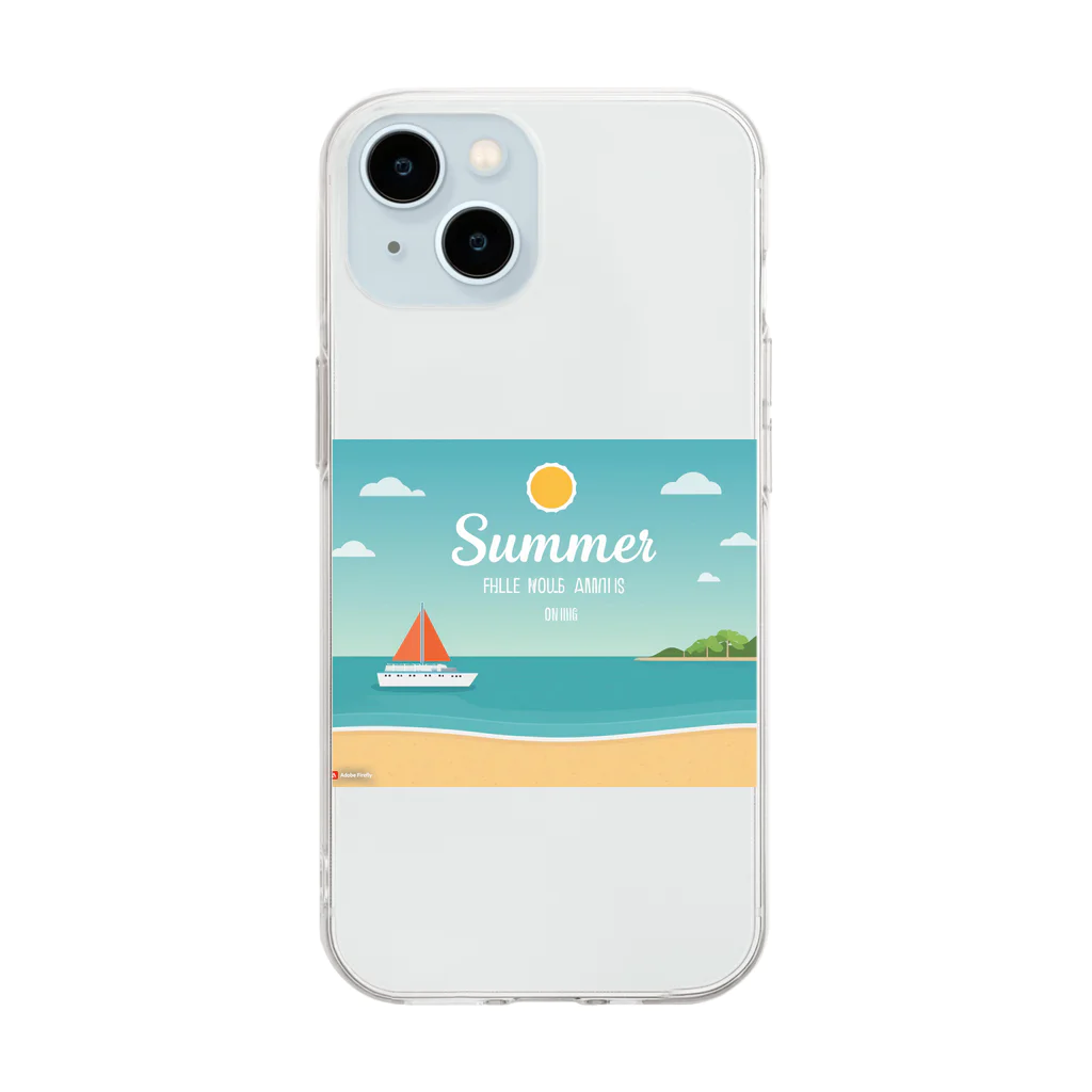 山田綾の夏！Summer！ Soft Clear Smartphone Case