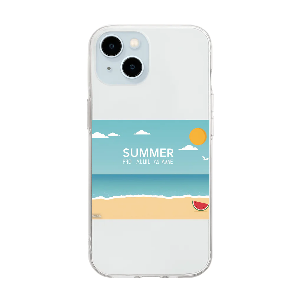 山田綾の夏！Summer！ Soft Clear Smartphone Case