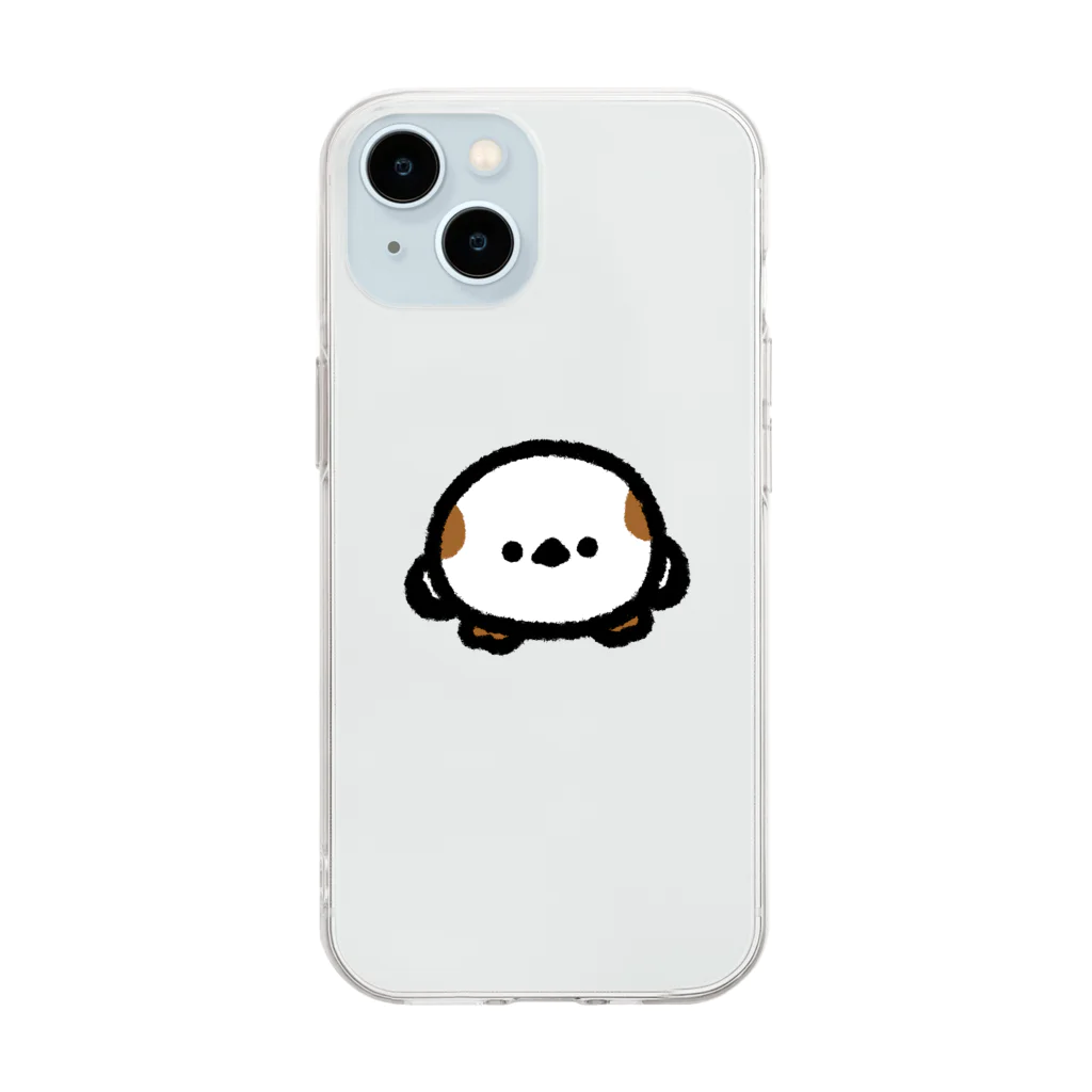 カニ🦀のはげシマエナガ Soft Clear Smartphone Case