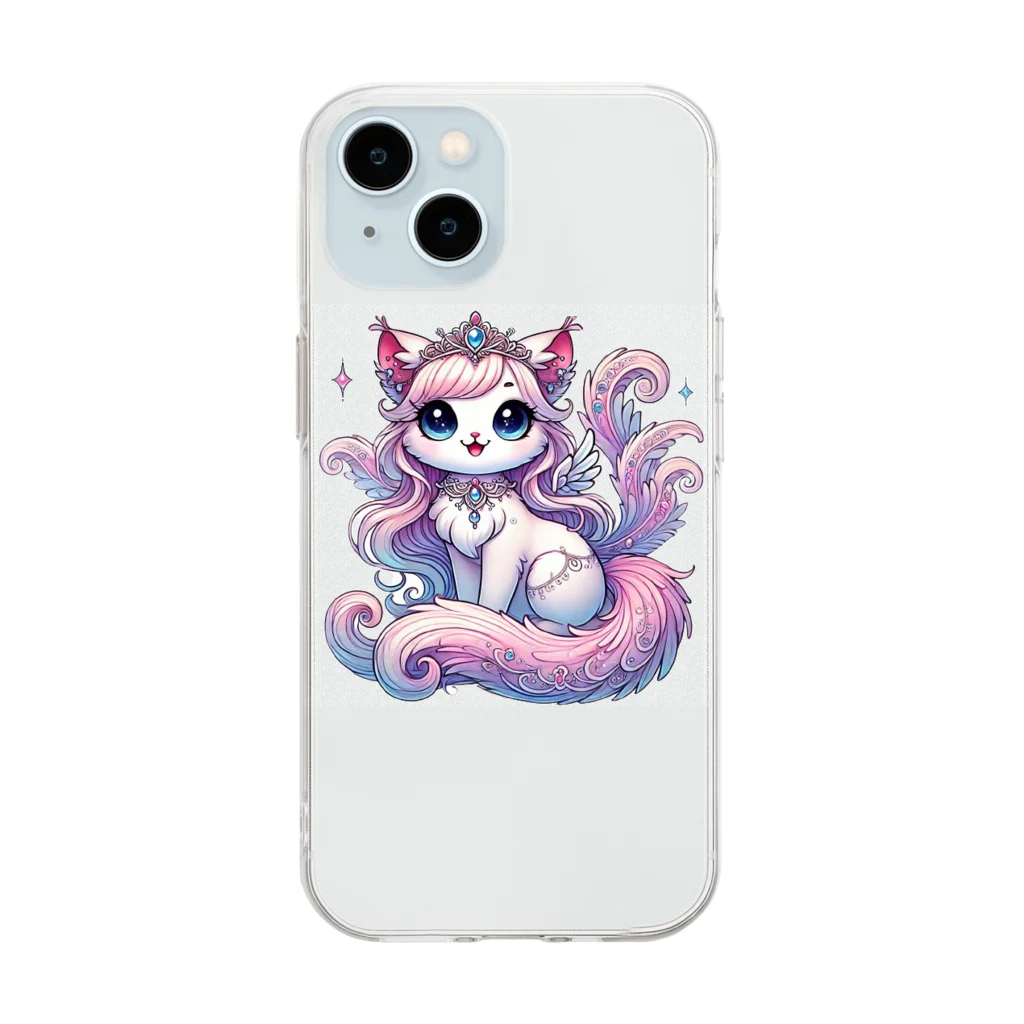 Snow-peaceのマジカルファンタジーキャット Soft Clear Smartphone Case