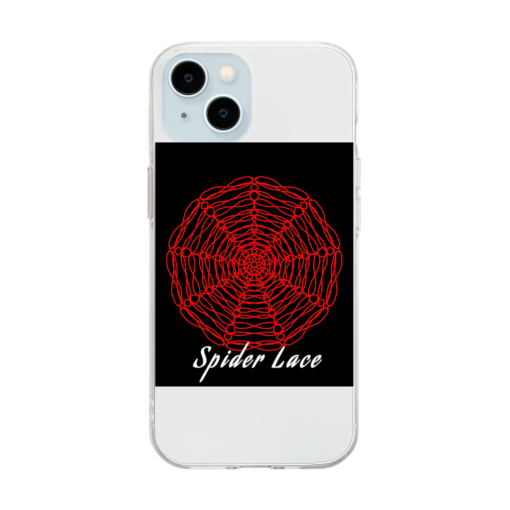 soundのSpider Lace Soft Clear Smartphone Case