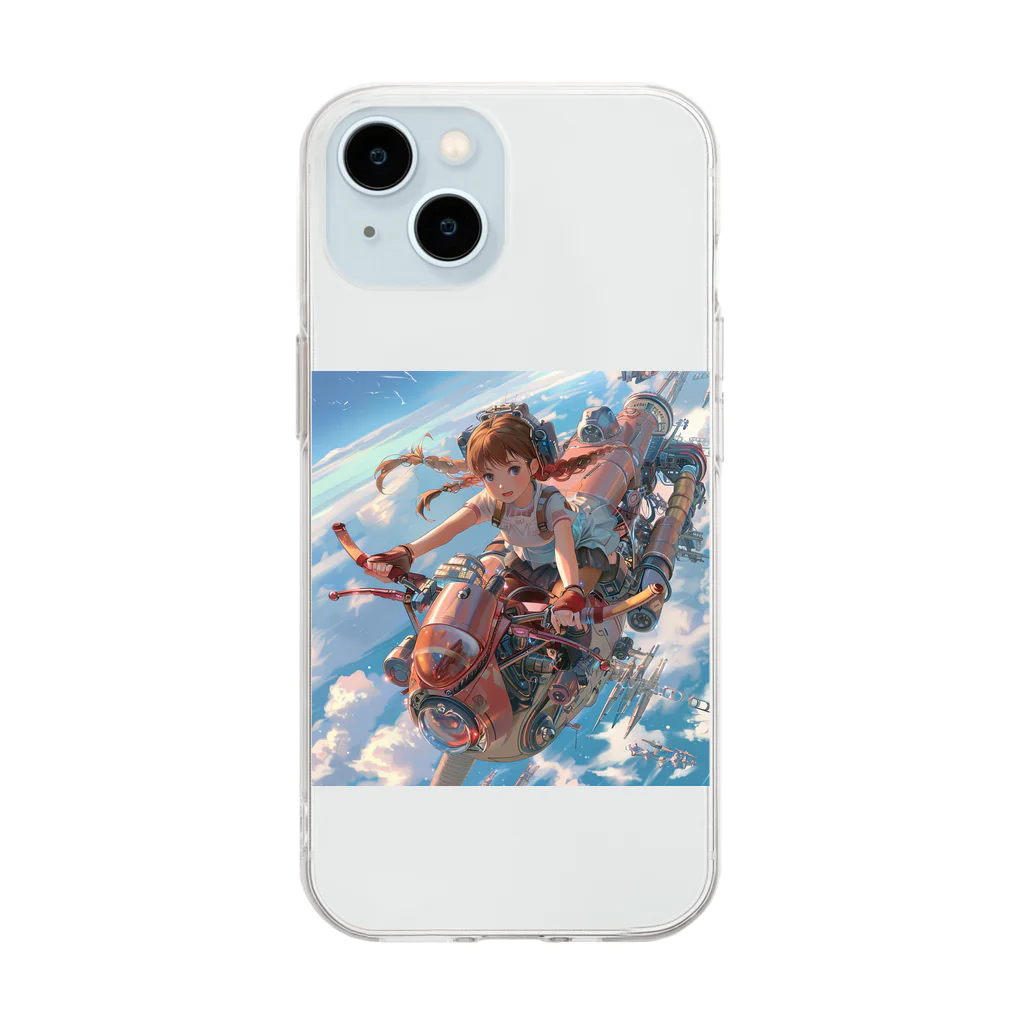 AQUAMETAVERSEのフライングバイク　Tomoe bb 2712 Soft Clear Smartphone Case