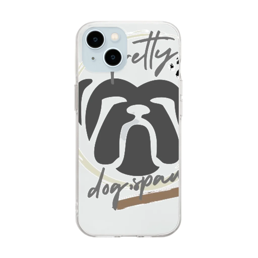 3dog_mamanのブルちゃん Soft Clear Smartphone Case