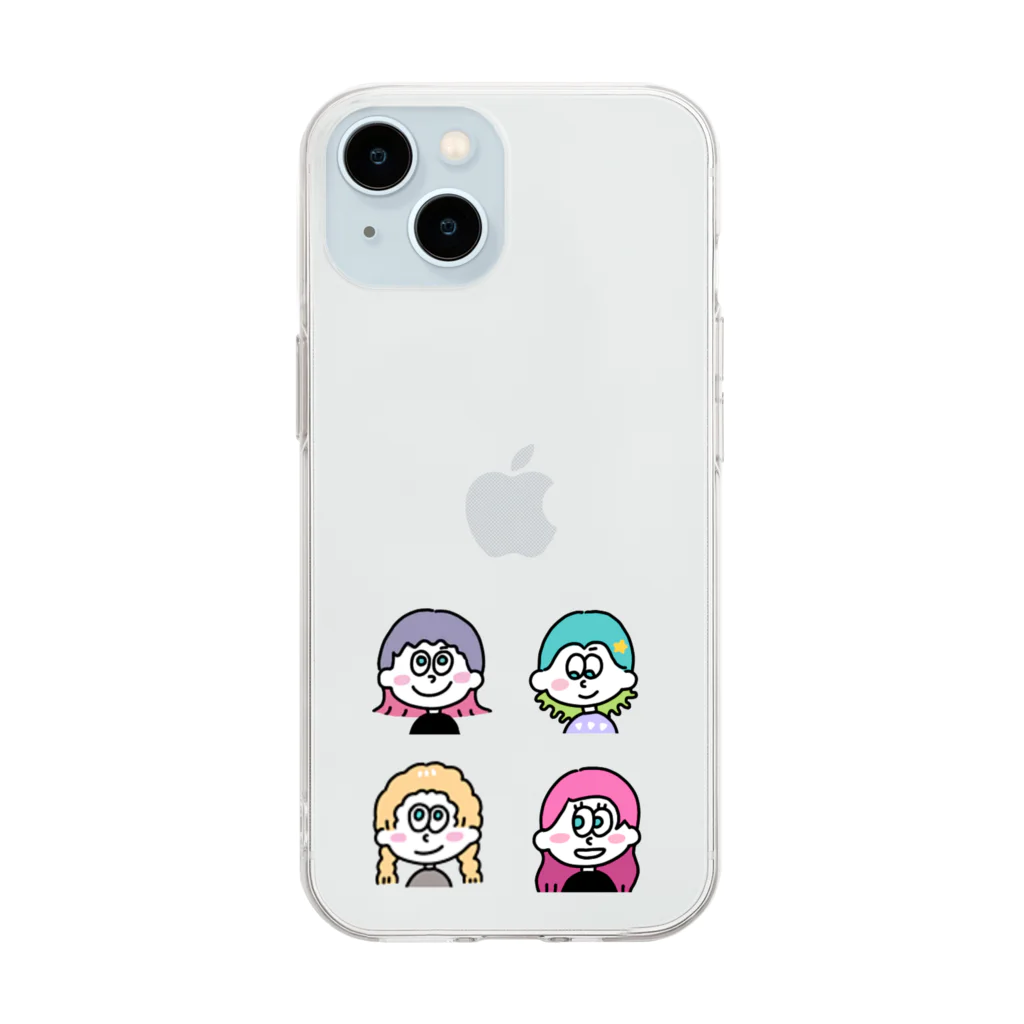 ★Mayamaya★の★ポップな女の子の笑顔★④ Soft Clear Smartphone Case