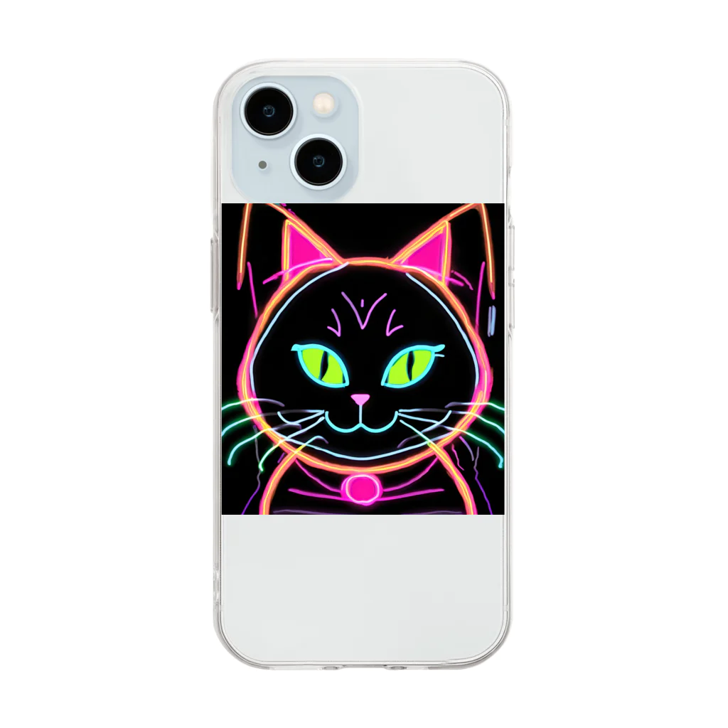 ねこLINEのニャオンカラー Soft Clear Smartphone Case