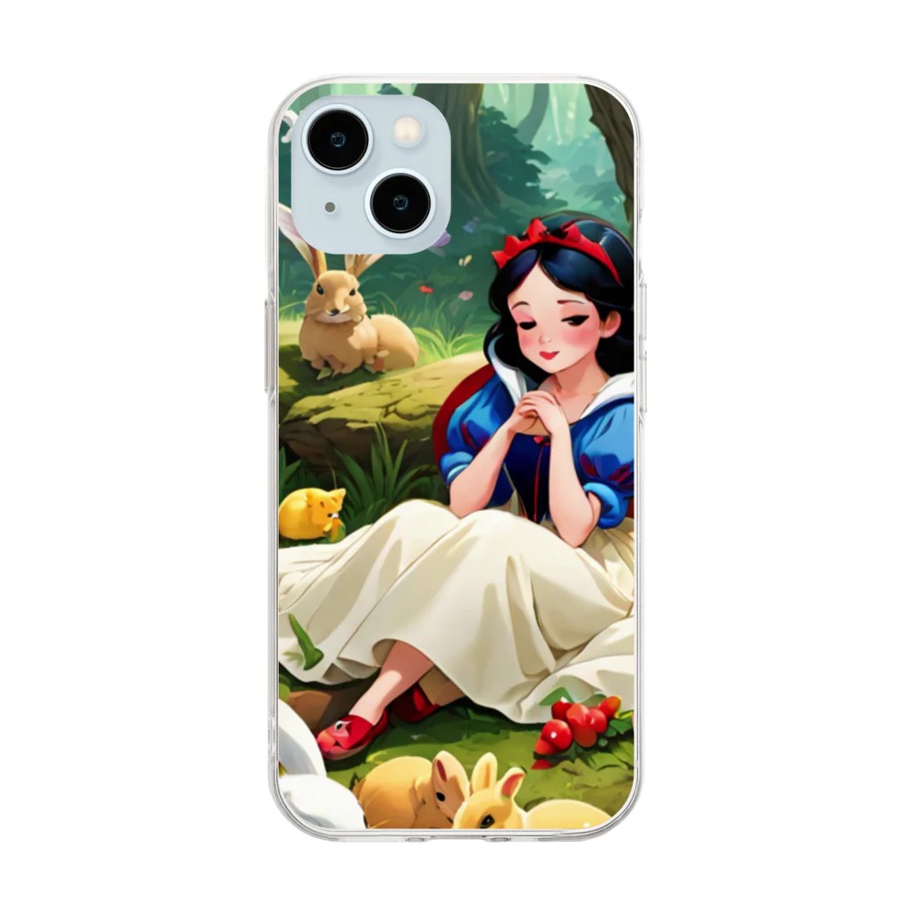 ぴよぴよショップの森の白雪姫 Soft Clear Smartphone Case