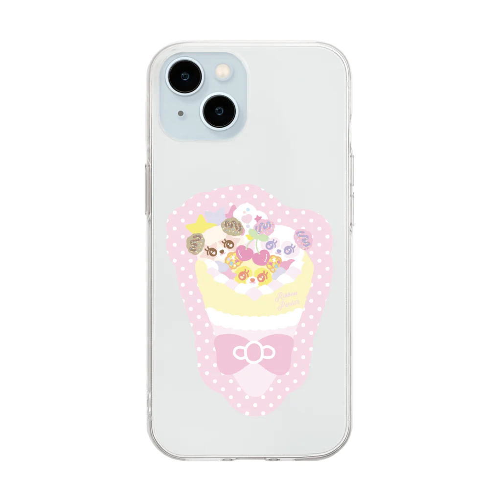 🎀りぼんぱ～ら～🎀のぱんだクレープ Soft Clear Smartphone Case