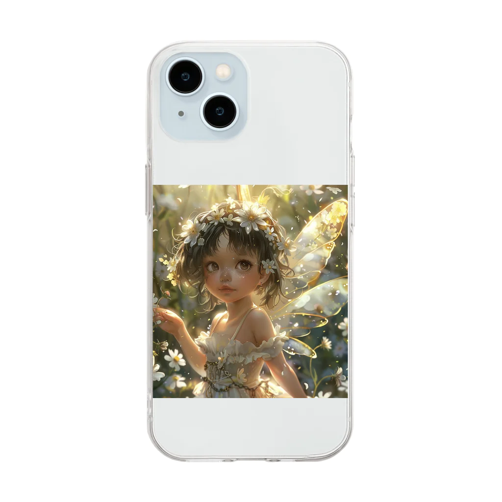 AQUAMETAVERSEの花の妖精・マーガレット　Tomoe bb 2712 Soft Clear Smartphone Case