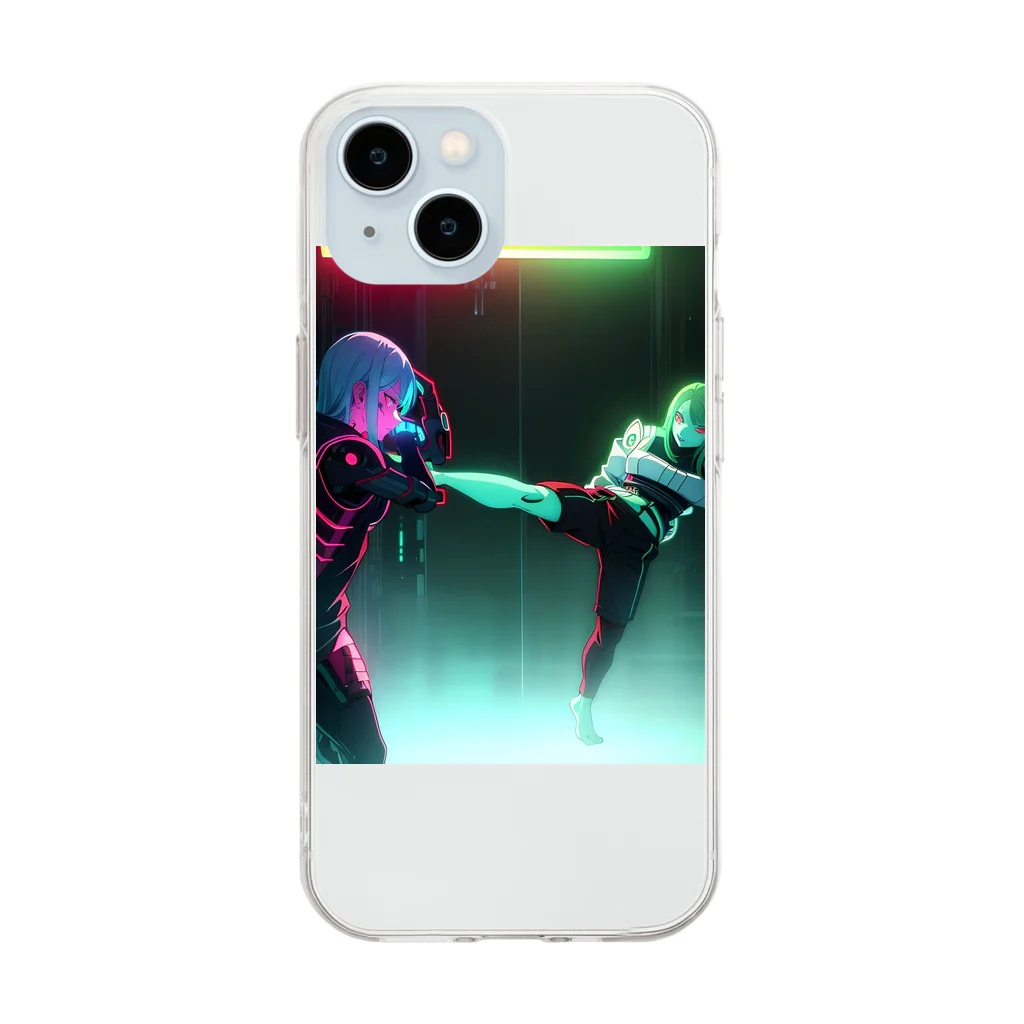 P4 Growのkick up Soft Clear Smartphone Case