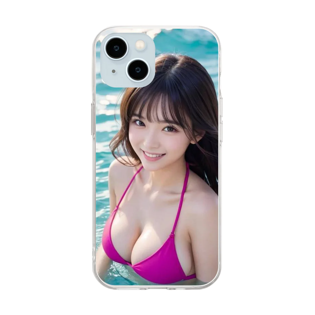 AI美女グラビアアートのAI美女グラビア11 Soft Clear Smartphone Case