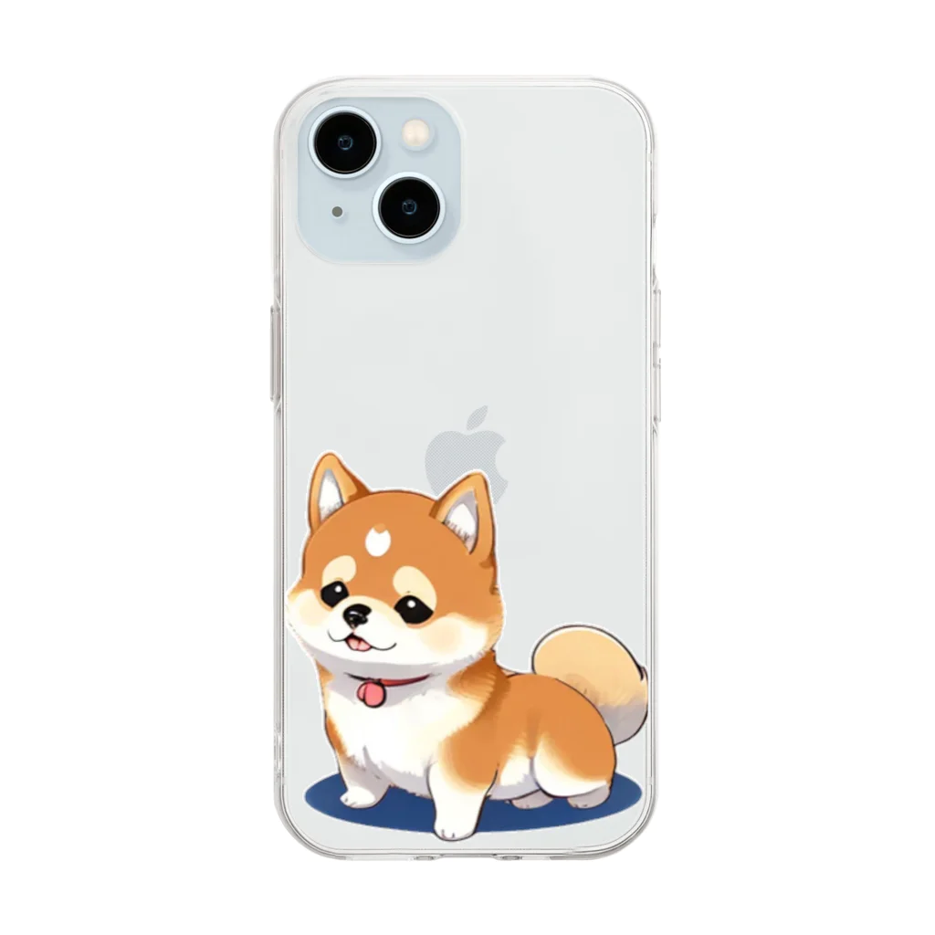 ニャタたち＆わん吉たちのわんちゃ Soft Clear Smartphone Case