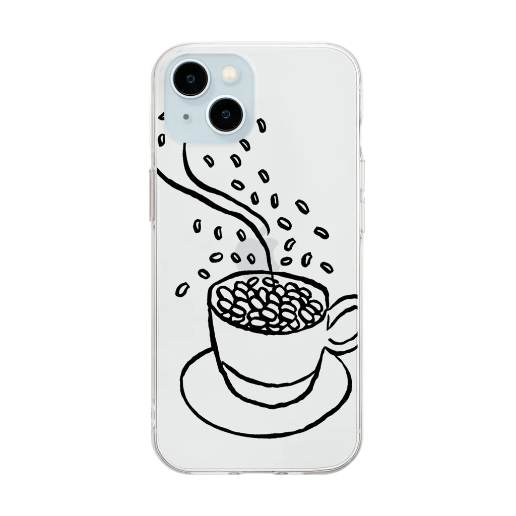 A-Kdesignのcoffee day① Soft Clear Smartphone Case