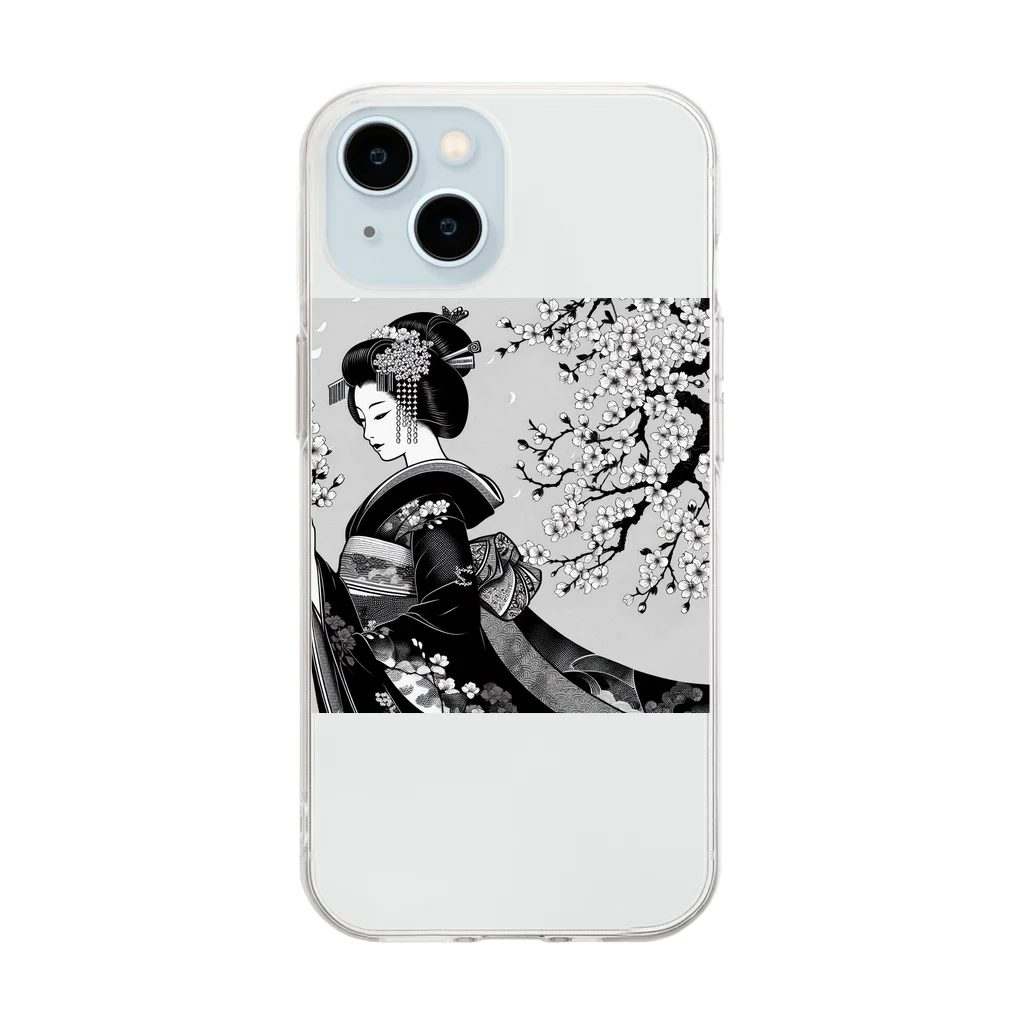 nori-nori-norishioの浮世絵 Soft Clear Smartphone Case