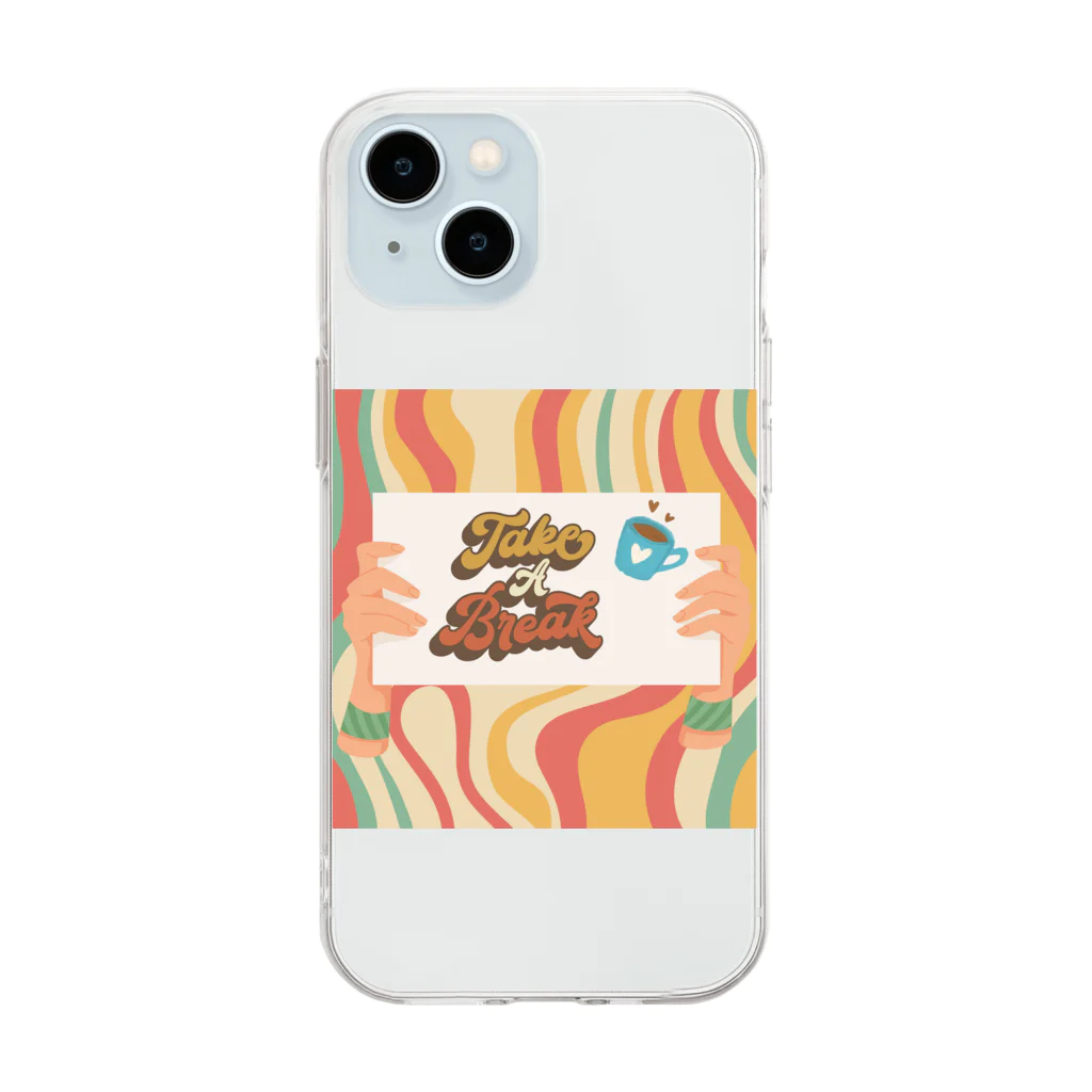 Cafe Mokaのティータイム Soft Clear Smartphone Case