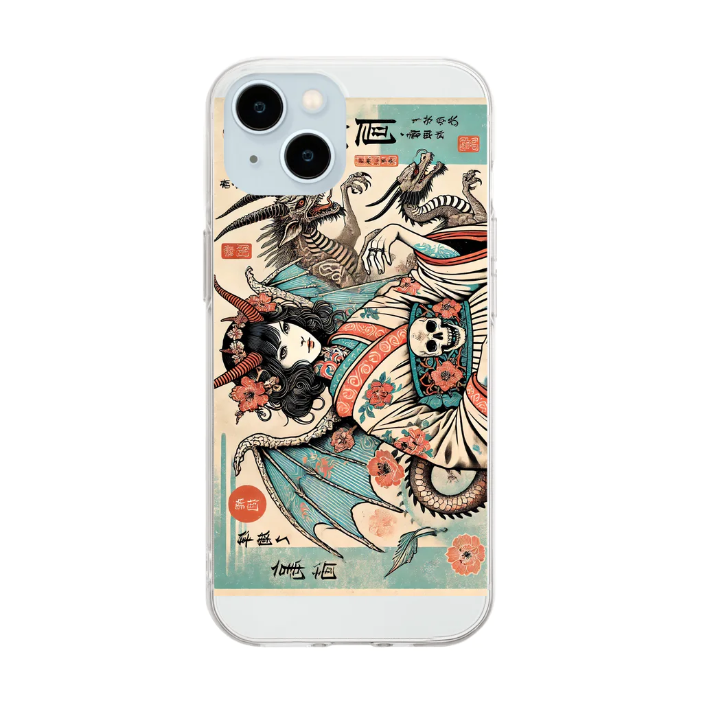 yukata_girlのyukata_giral Soft Clear Smartphone Case