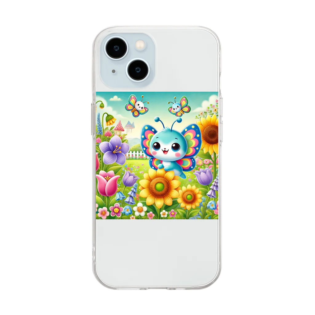 ほっこり絵音舎の🦋ちょうちょの大冒険グッズコレクション🌼✨ Soft Clear Smartphone Case