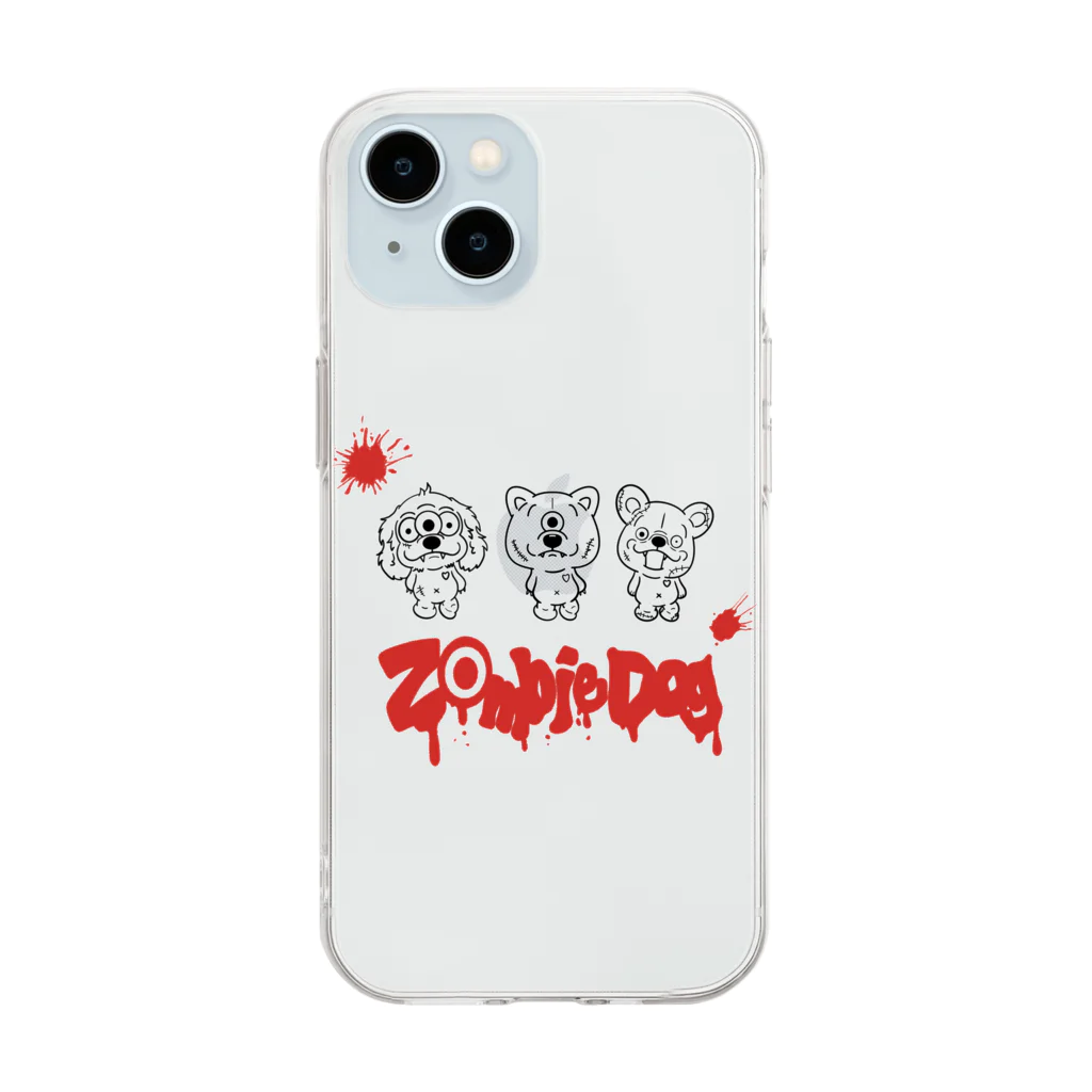 woof you💕のZOMBIE DOG Soft Clear Smartphone Case