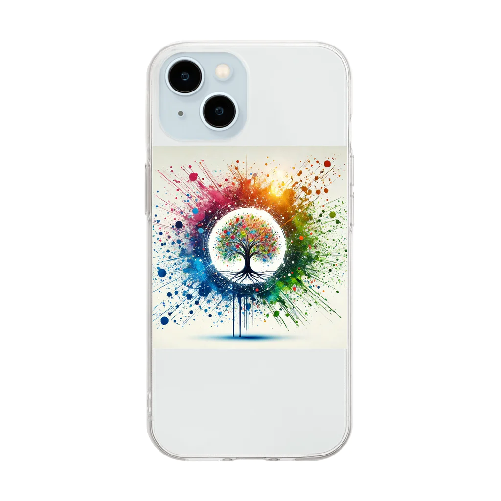 pyoromalの絵具が垂れちゃった・・・ Soft Clear Smartphone Case