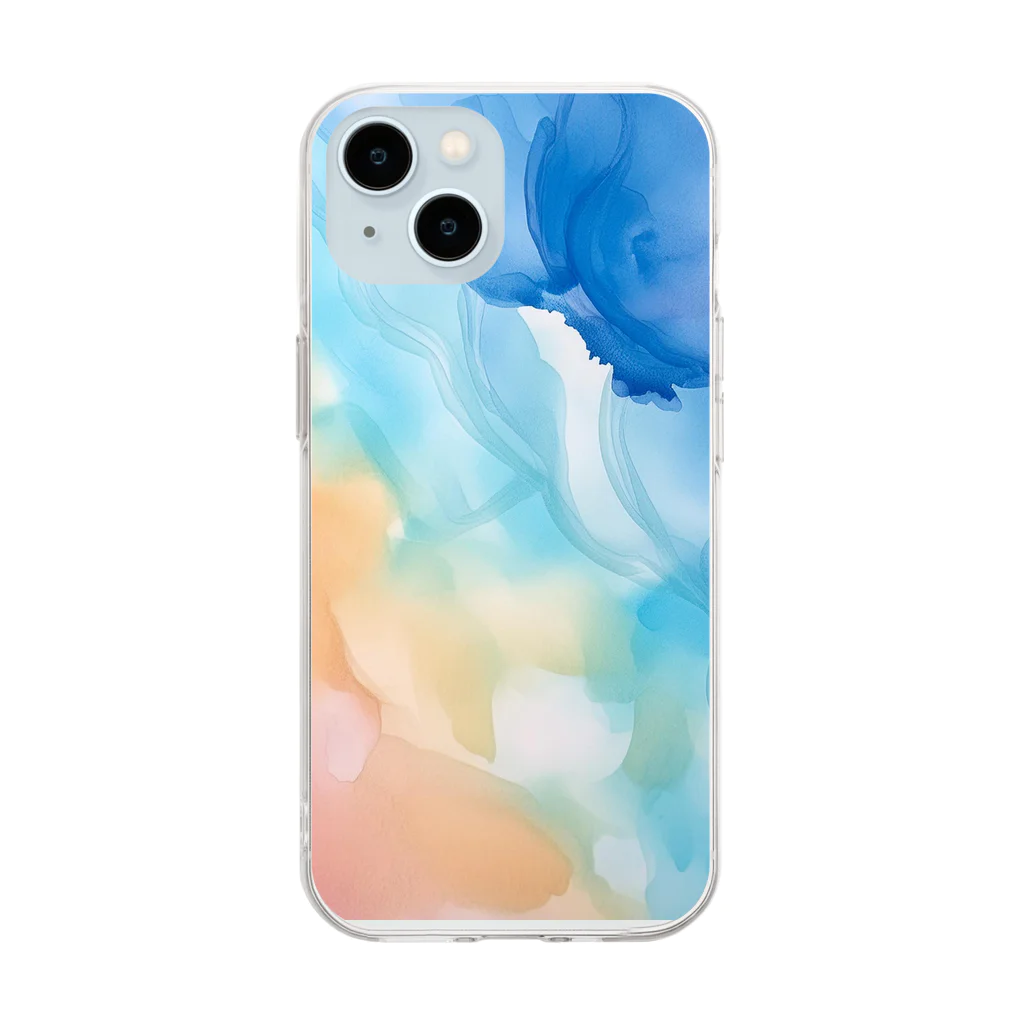 chan-takehaniの夢幻のカラーパレット Soft Clear Smartphone Case