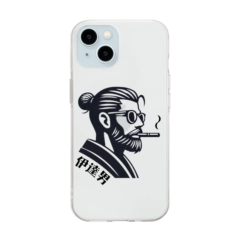 UKIYO-E_POP_by_convert_worksの伊達男 Soft Clear Smartphone Case