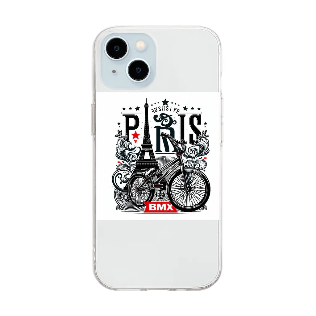 TrendWave Tokyoのパリ×BMX　オリンピック Soft Clear Smartphone Case