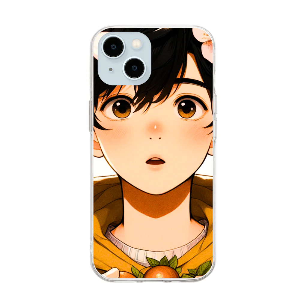 可愛い男の子イラスト販売所　By,keicyanの男の子　中学1年生　春 Soft Clear Smartphone Case