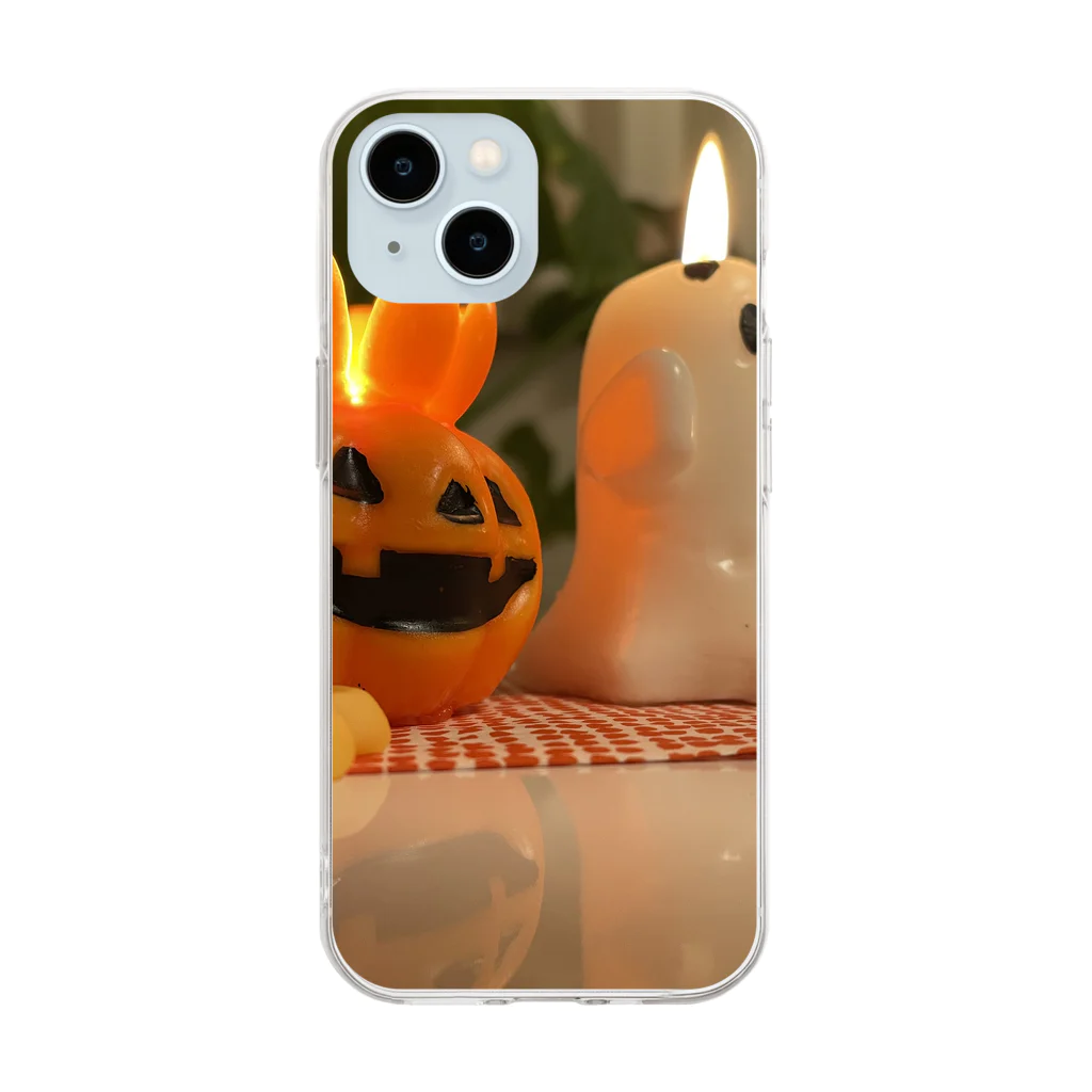 ほがぴーのハロウィンキャンドル Soft Clear Smartphone Case