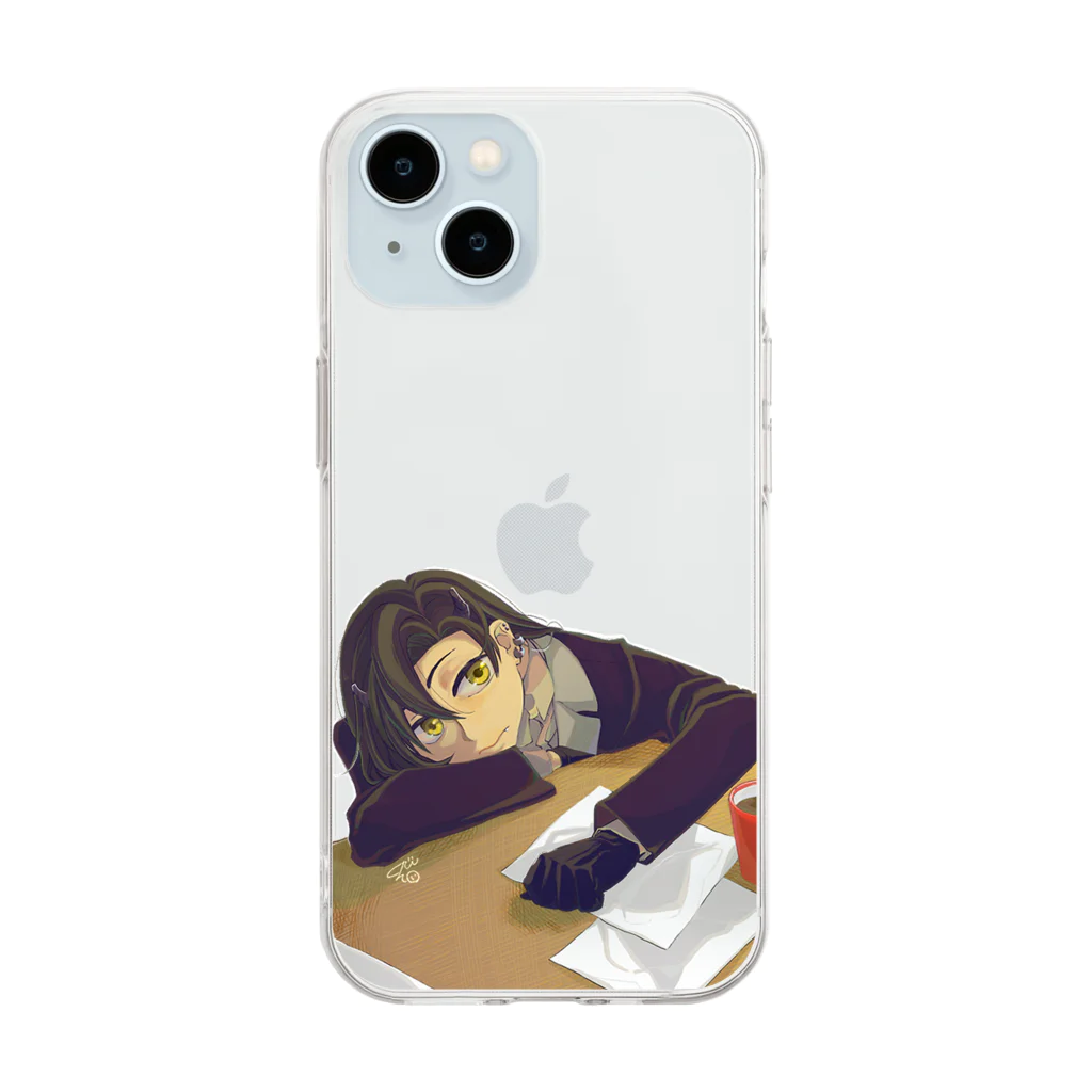いそべあげの竜人さんはもうちょっと働きたいらしい 表紙イラスト（背景無し版） Soft Clear Smartphone Case