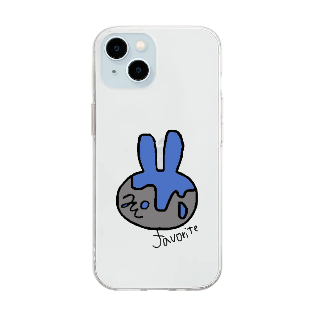 favlabi🐰🎀―ふぇばらび―のらびうさぶるー💙 Soft Clear Smartphone Case