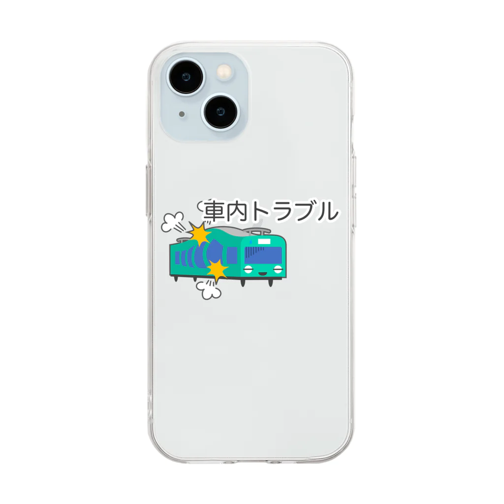 ぴえん🥺東京の車内トラブル Soft Clear Smartphone Case