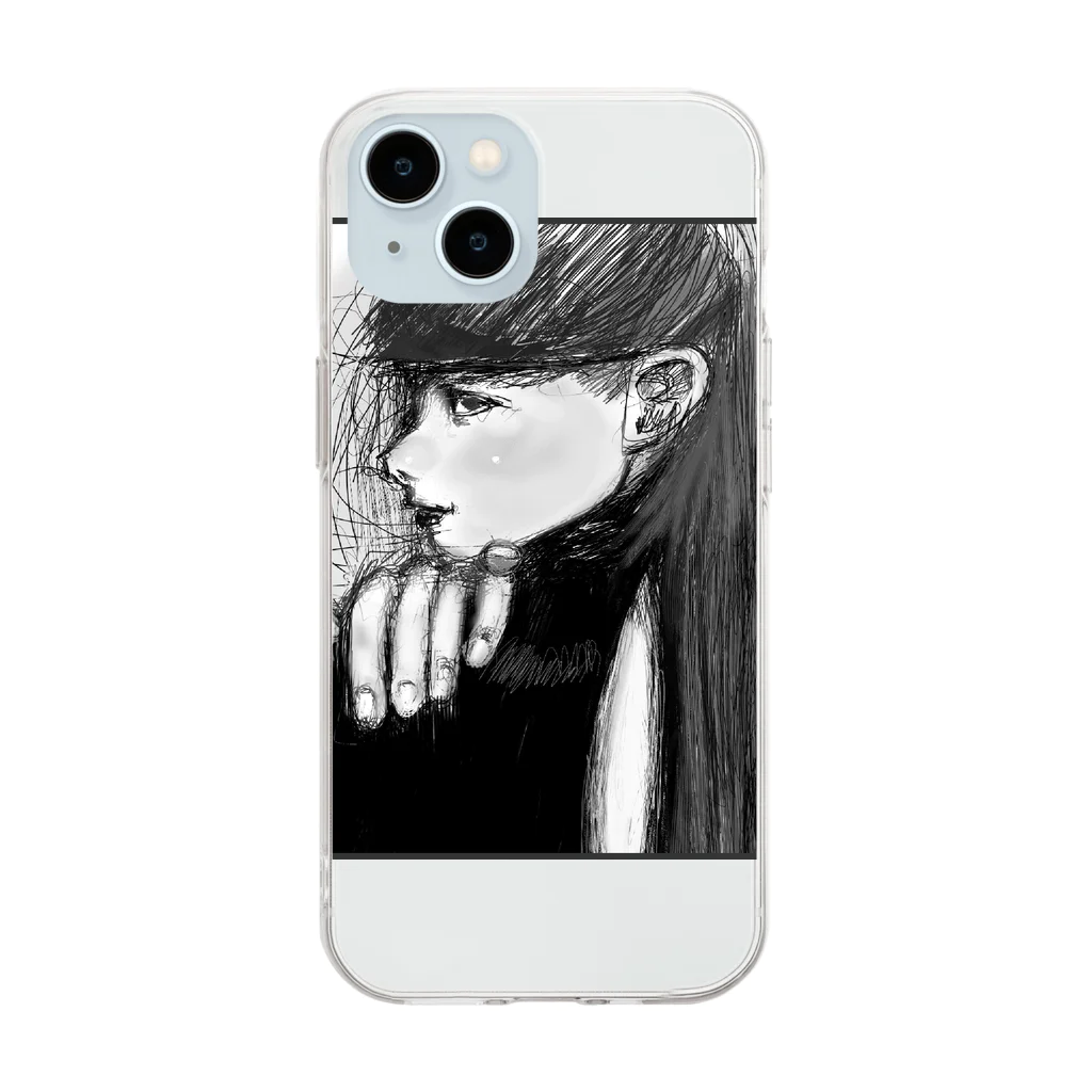 仙人掌/sabotenのwoman Soft Clear Smartphone Case