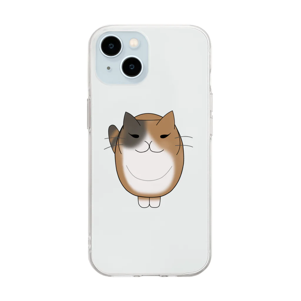 にゃんたまごのかまちょにゃんこ　 Soft Clear Smartphone Case