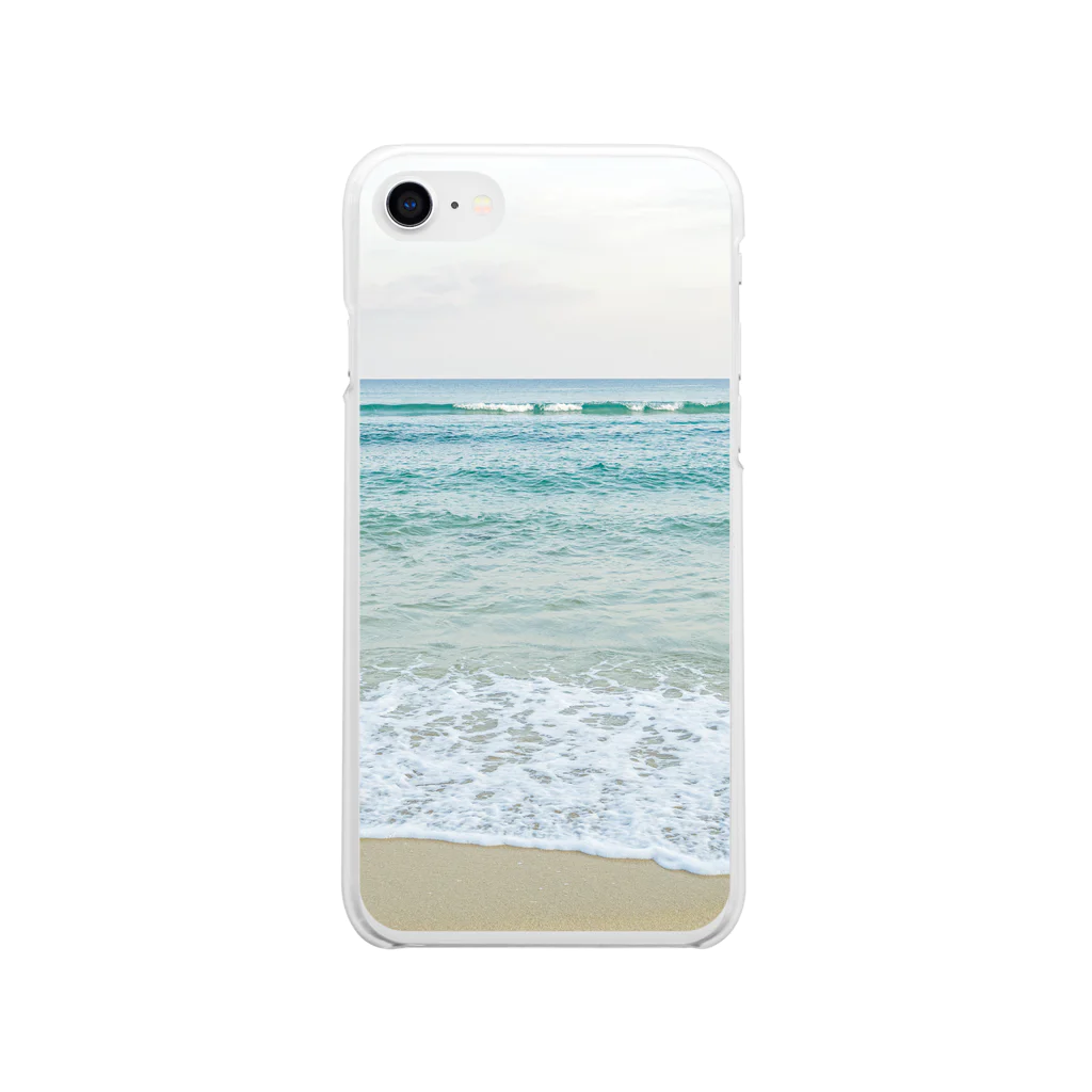 ritoufanの夕方の海 Soft Clear Smartphone Case