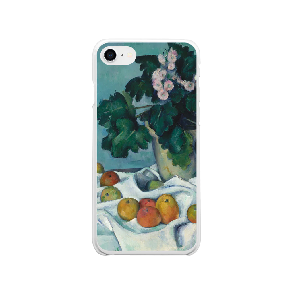 SONOTENI-ARTの017-007　ポール・セザンヌ　『リンゴとサクラソウの鉢のある静物』　クリア　スマホケース　iPhone SE(2,3)/8/7/6s/6専用デザイン　CC1 ソフトクリアスマホケース
