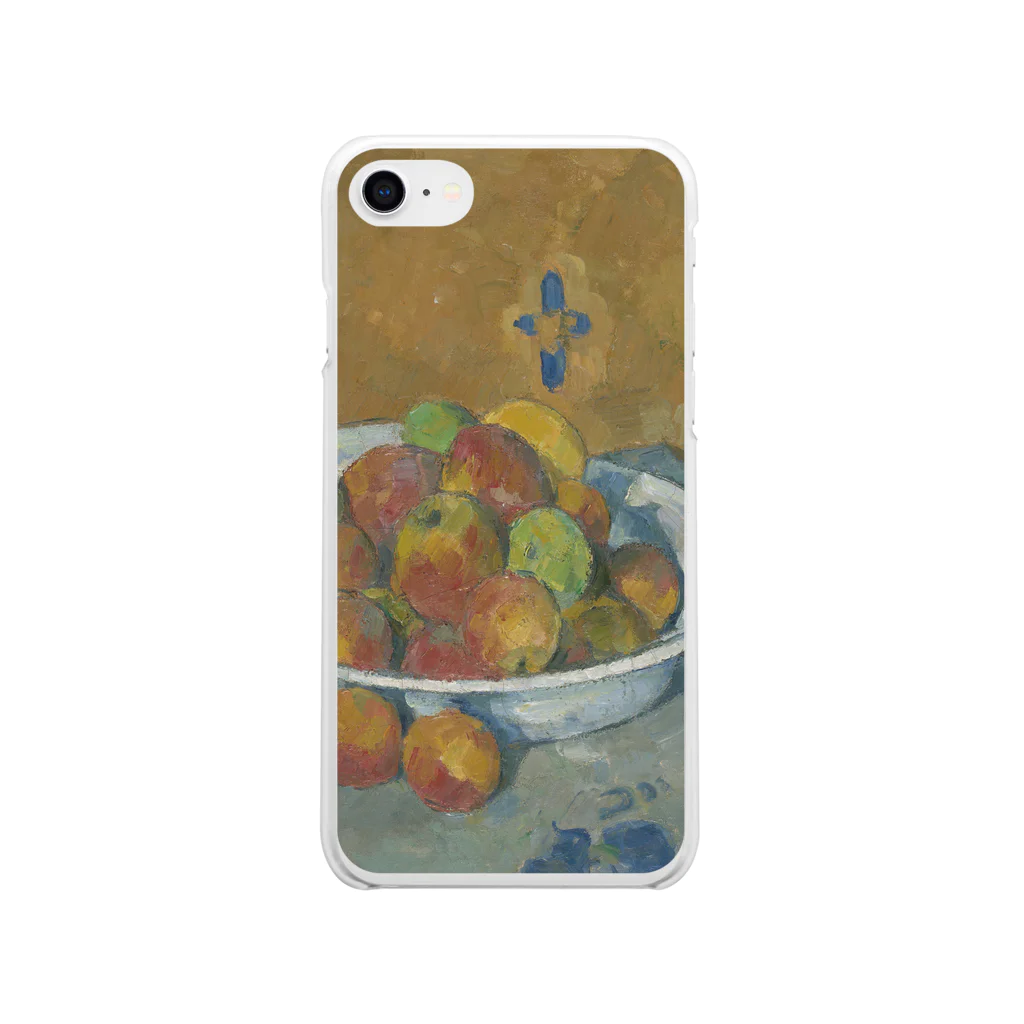 SONOTENI-ARTの017-008　ポール・セザンヌ　『リンゴのプレート』　クリア　スマホケース　iPhone SE(2,3)/8/7/6s/6専用デザイン　CC1 ソフトクリアスマホケース