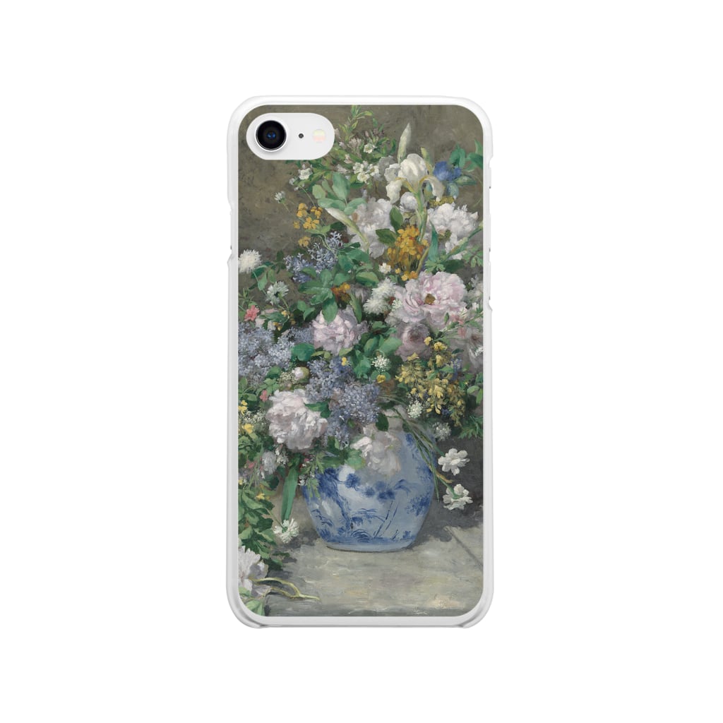 SONOTENI-ARTの016-001　ルノワール　『春の花束』　クリア　スマホケース　iPhone SE(2,3)/8/7/6s/6専用デザイン　CC1 Soft Clear Smartphone Case