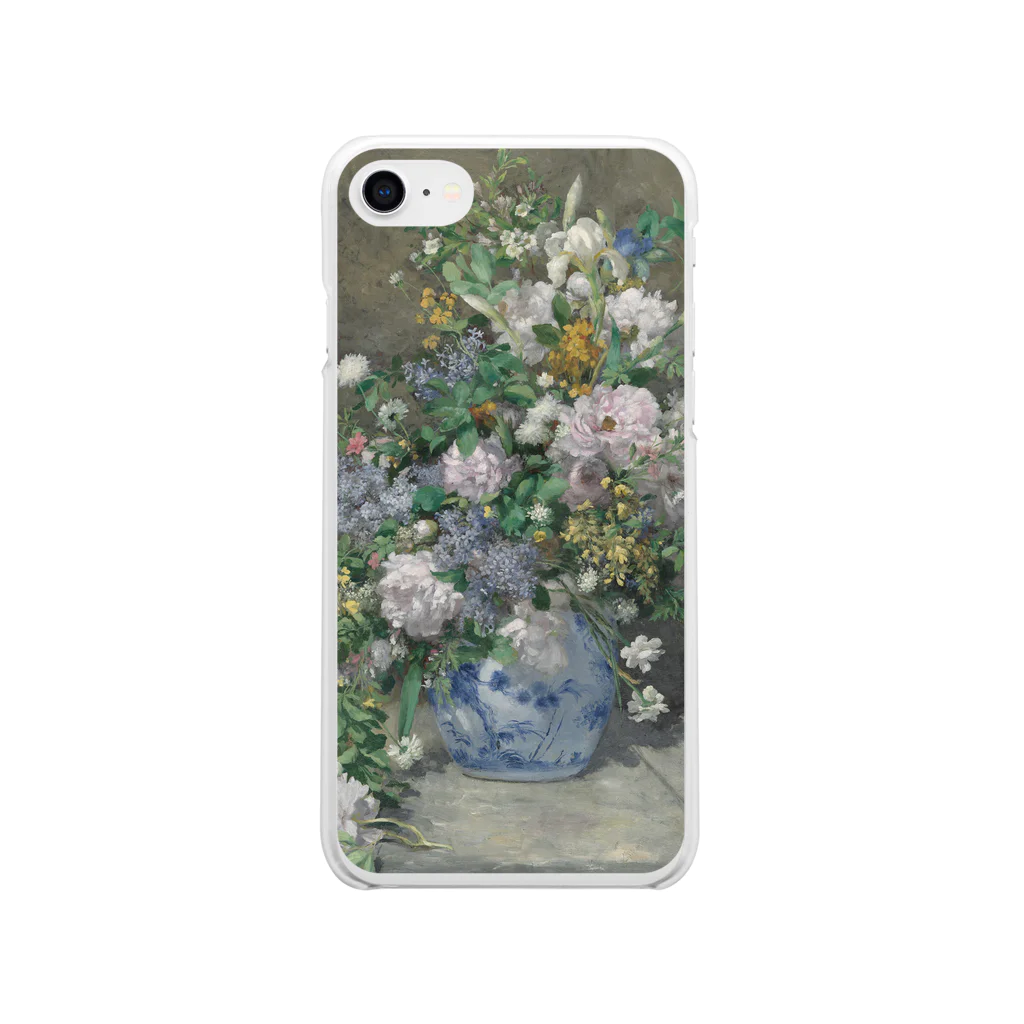 SONOTENI-ARTの016-001　ルノワール　『春の花束』　クリア　スマホケース　iPhone SE(2,3)/8/7/6s/6専用デザイン　CC1 ソフトクリアスマホケース