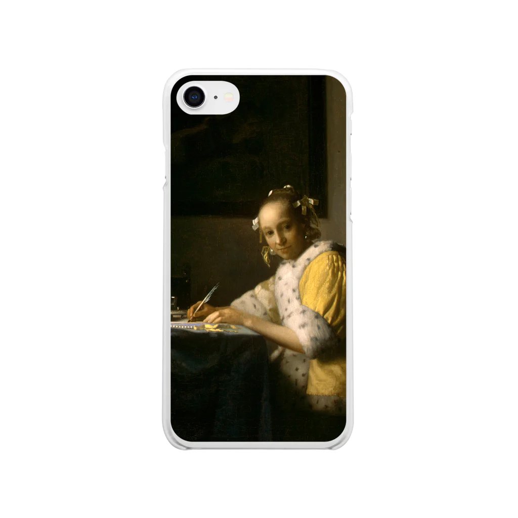 SONOTENI-ARTの008-009　フェルメール　『手紙を書く女』　クリア　スマホケース　iPhone SE(2,3)/8/7/6s/6専用デザイン　CC1 Soft Clear Smartphone Case