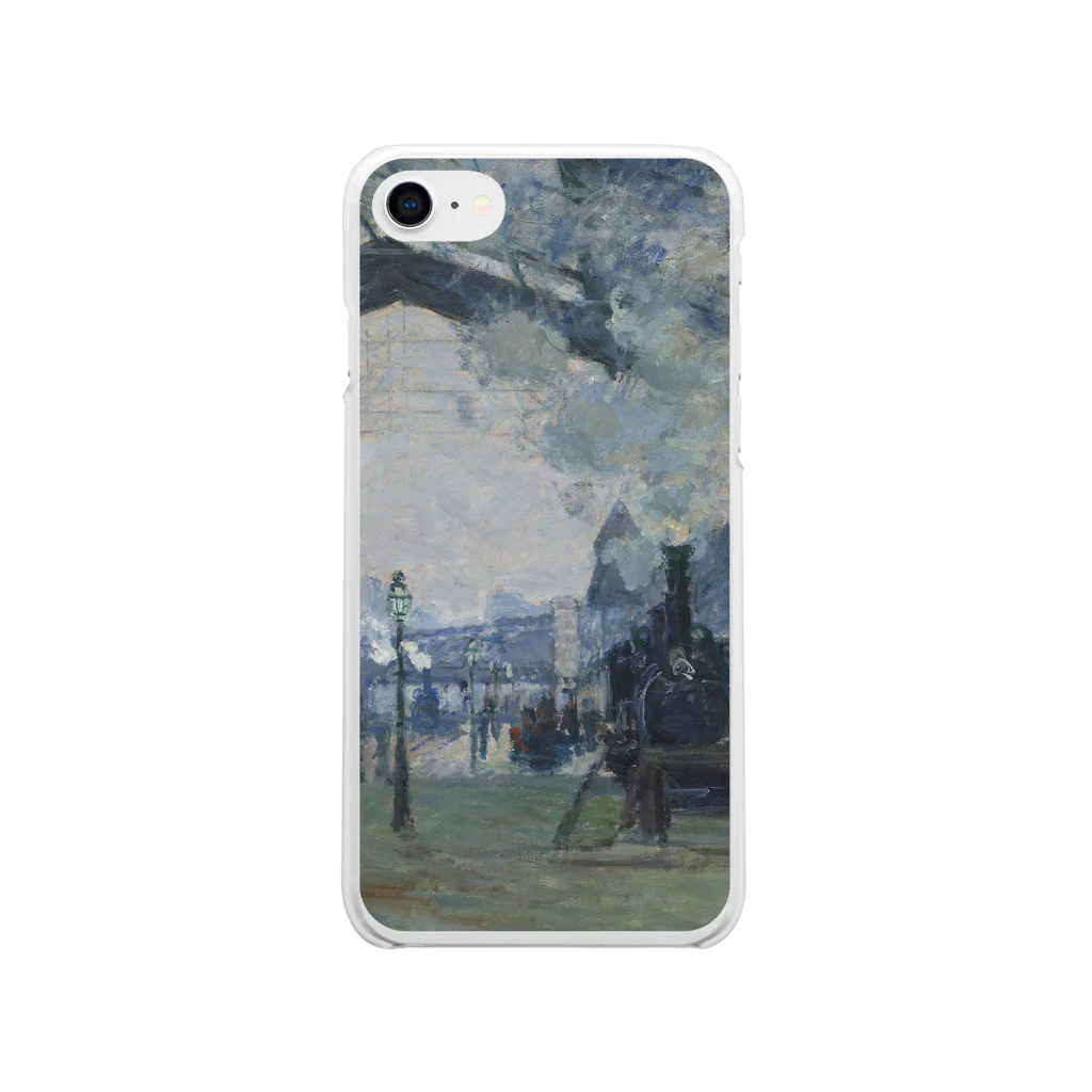 SONOTENI-ARTの004-033　クロード・モネ　『サン＝ラザール駅』　クリア　スマホケース　iPhone SE(2,3)/8/7/6s/6専用デザイン　CC1 Soft Clear Smartphone Case