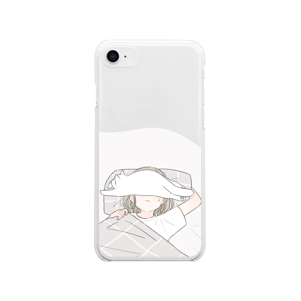 百瀬たろうの猫とおやすみ Soft Clear Smartphone Case