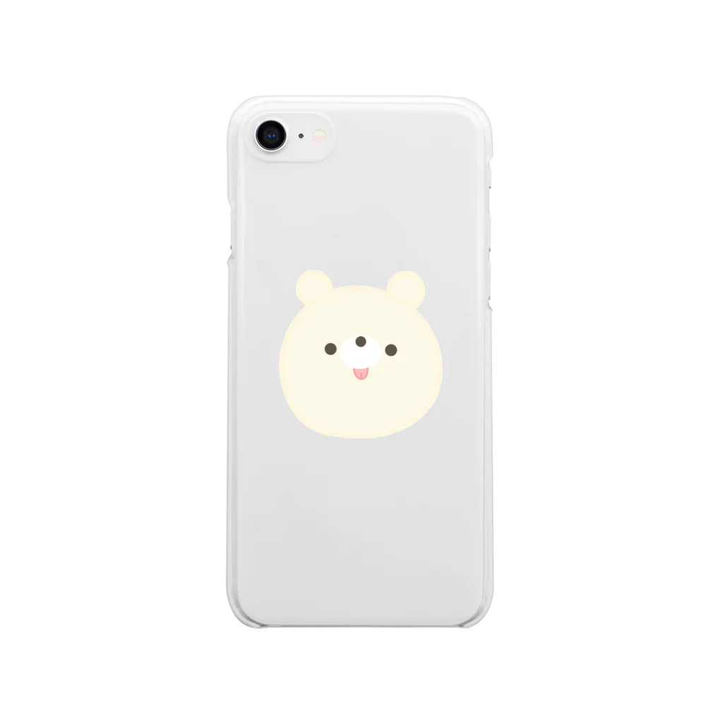 みょーのぺろくま【しろ いっぴき】 Soft Clear Smartphone Case