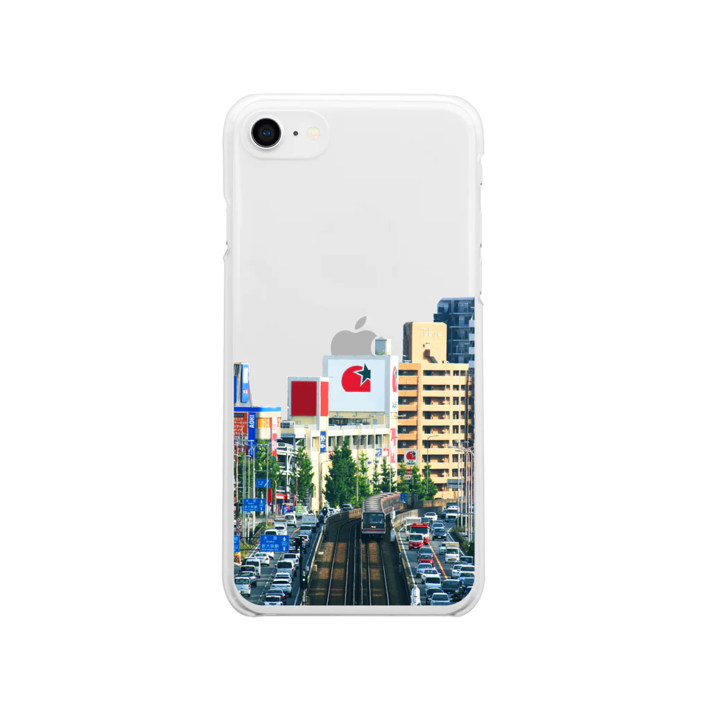 雑作家Junyaのいい街並みのiPhoneケース(C) Soft Clear Smartphone Case