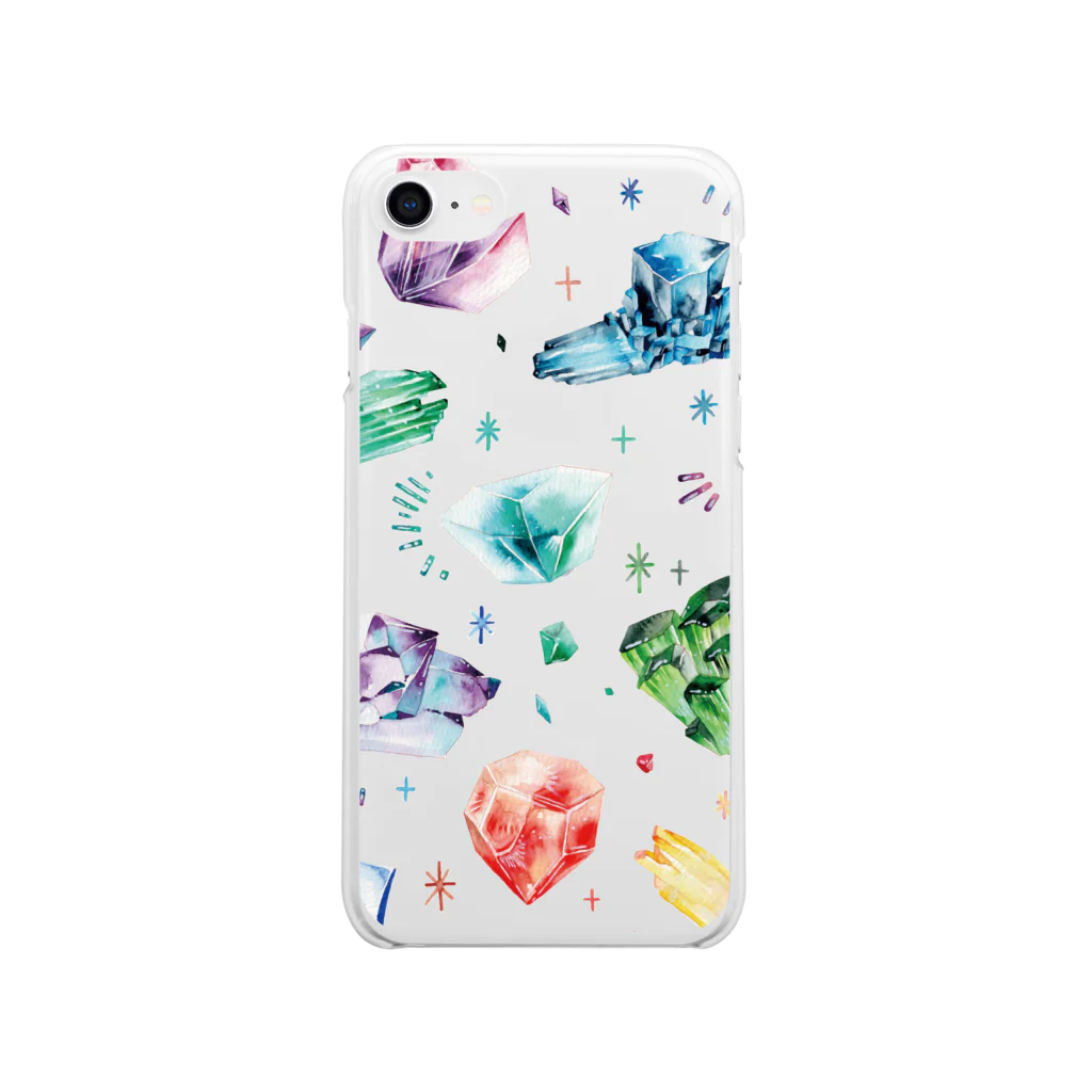 & colorsの鉱石 Soft Clear Smartphone Case