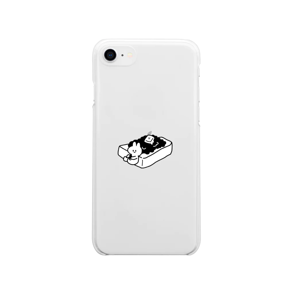 dashimakiの小倉トーストうさちゃん Soft Clear Smartphone Case