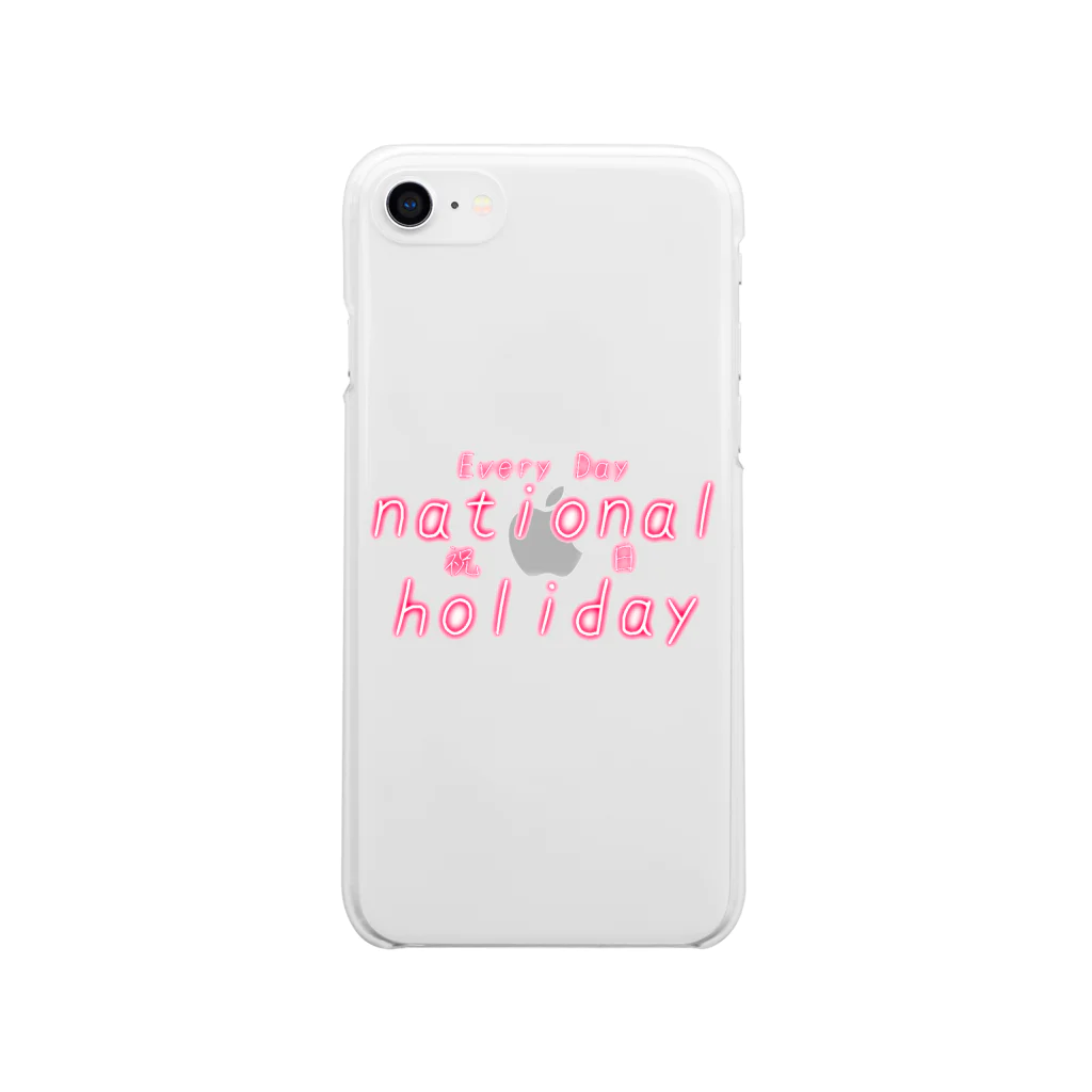 後　Nochiの祝日 Soft Clear Smartphone Case