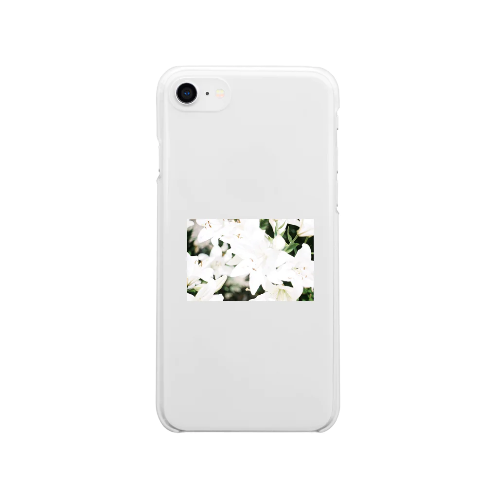 ✯しーくん。の【Lily・白】iPhoneケース Soft Clear Smartphone Case