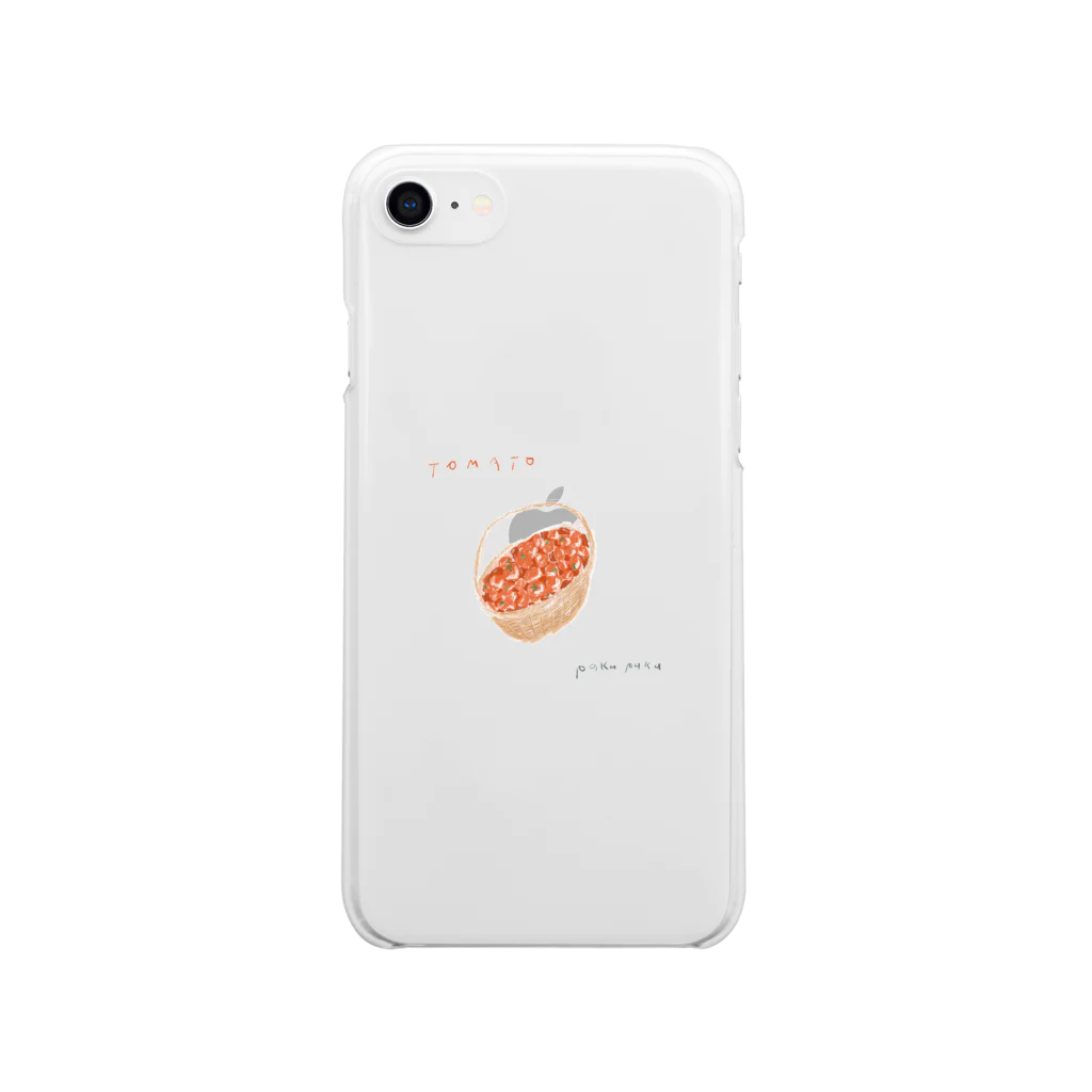 kkotomiiのtomato Soft Clear Smartphone Case